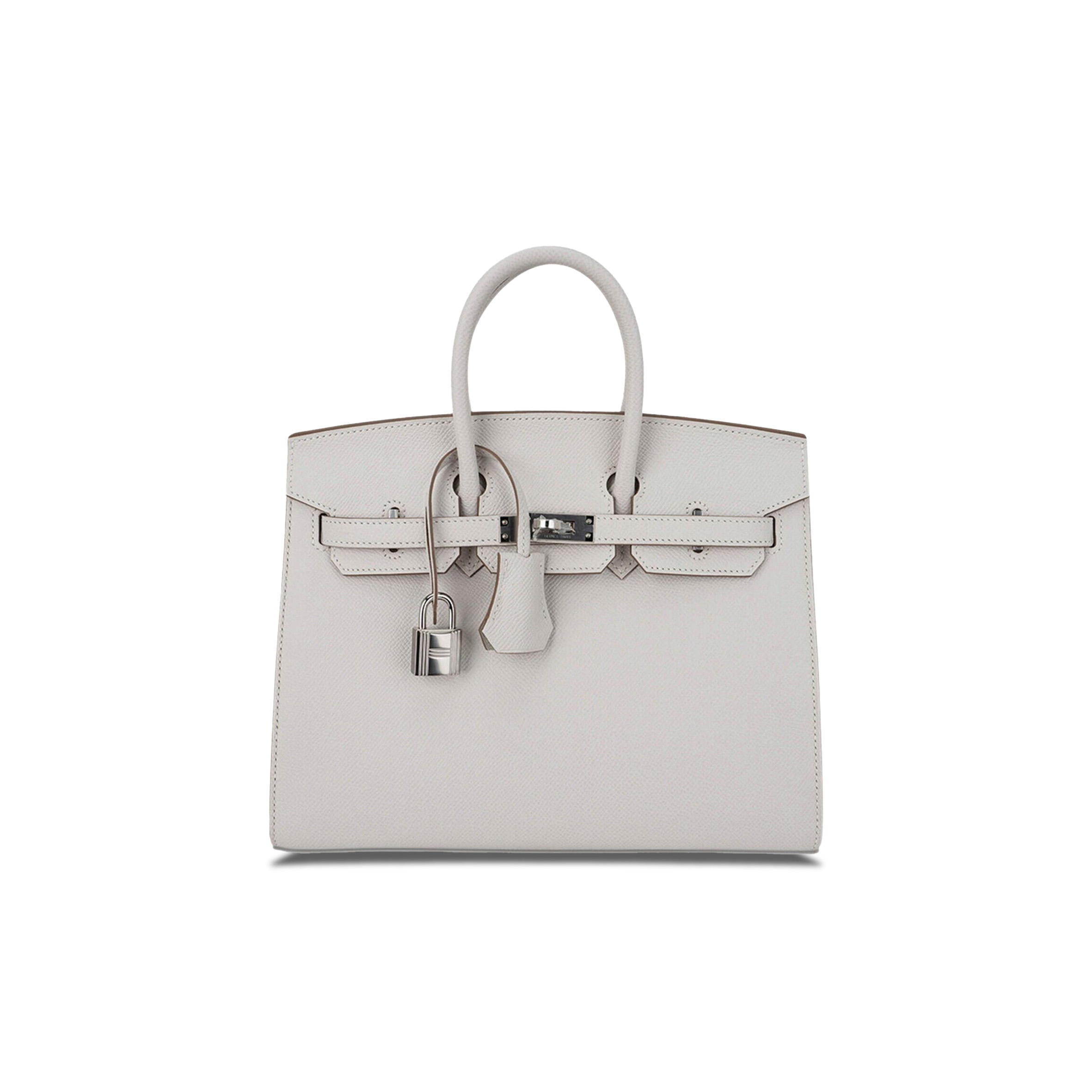 HERMES BIRKIN 35 EPSOM LEATHER PEARL GREY SILVER BUCKLE LUXURY BAG 205239520901 (35*28*18cm)